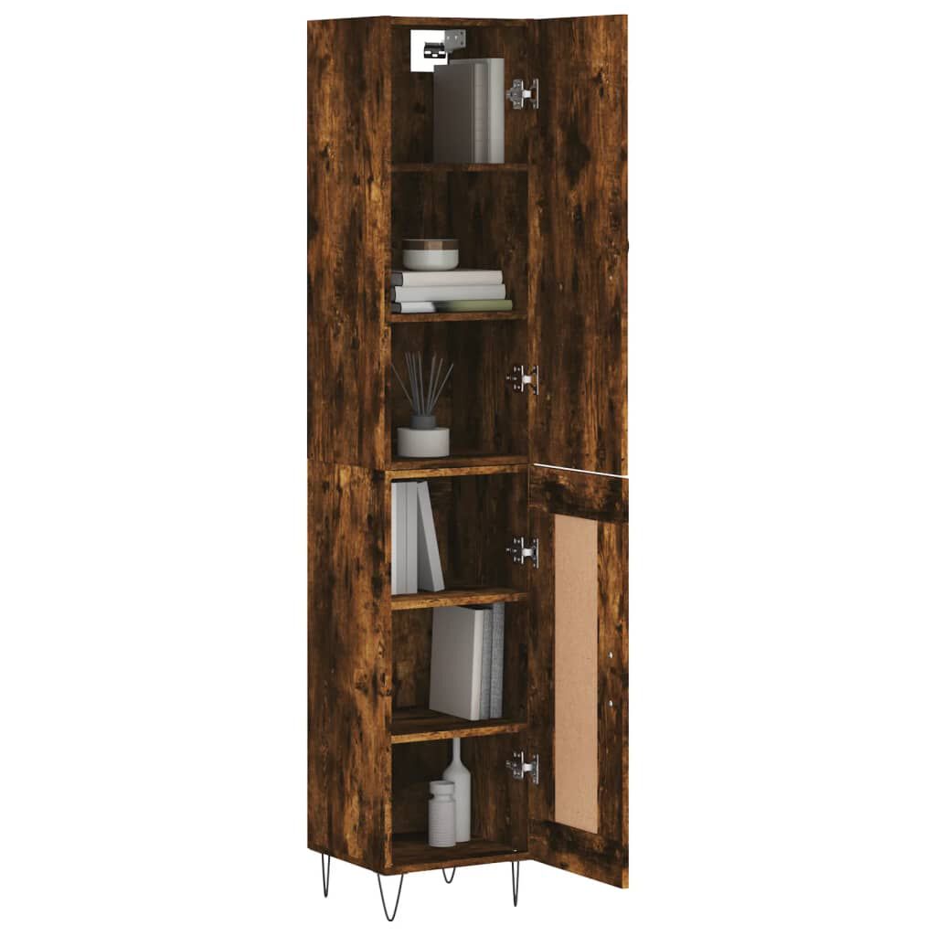 vidaXL Ντουλάπι Καπνιστή δρυς 34,5x34x180 εκ. από Επεξεργασμένο Ξύλο