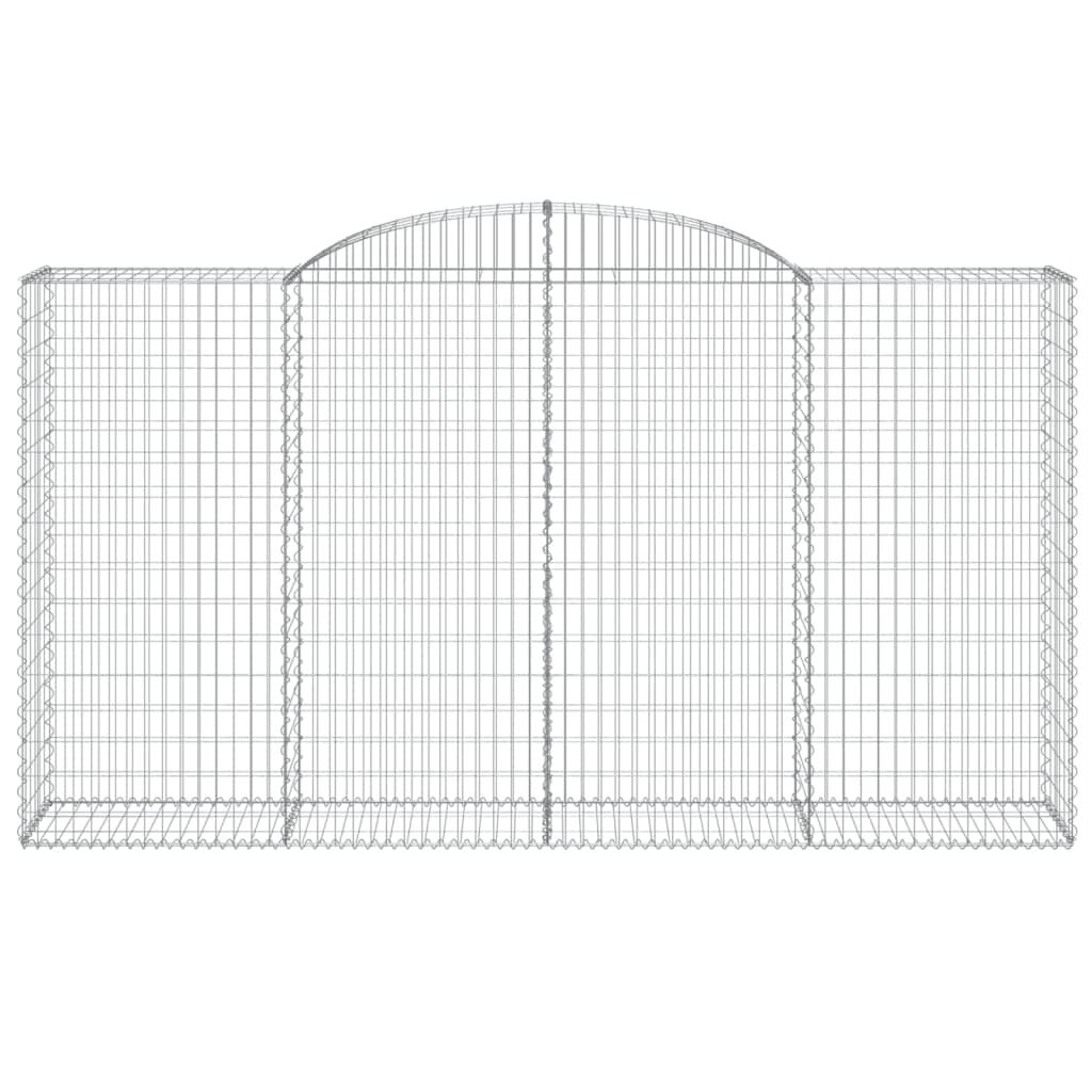vidaXL Συρματοκιβώτια Τοξωτά 3 τεμ. 300x50x160/180 εκ. Γαλβαν. Ατσάλι