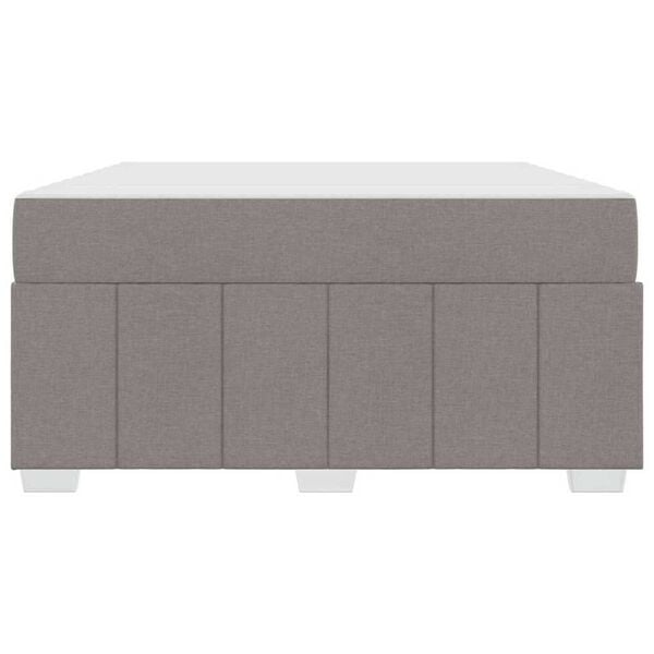 vidaXL Σκελετός Κρεβατιού με στρώμα Taupe 160 x 200 cm ύφασμα