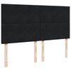 vidaXL Οθωμανικό κρεβάτι με στρώματα Μαύρο 160x200cm Velvet