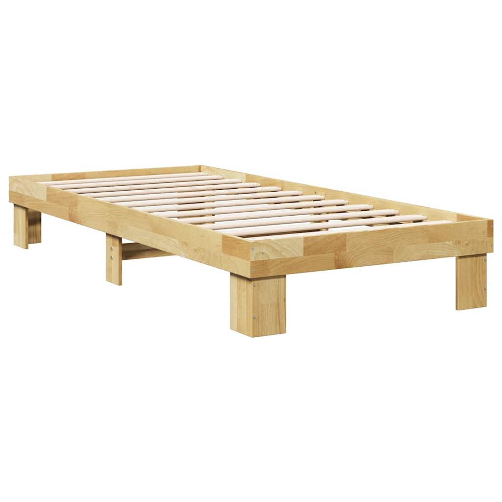 vidaXL Πλαίσιο κρεβατιού χωρίς στρώμα 90x200 cm μασίφ ξύλο δρυς
