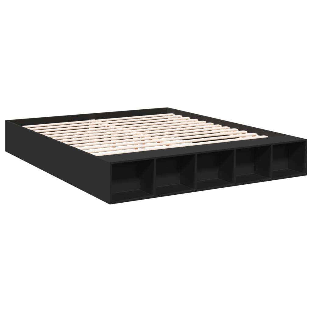 vidaXL Πλαίσιο Κρεβατιού Μαύρο 180 x 200 εκ. από Επεξεργασμένο Ξύλο