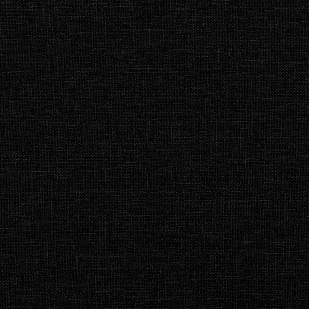 vidaXL Κρεβάτι Boxspring με Στρώμα Μαύρο 140x200 εκ. Υφασμάτινο