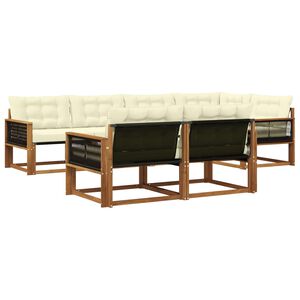 vidaXL &Sigma;&epsilon;&iota;&rho;ά &Kappa;&alpha;&nu;&alpha;&pi;έ &Epsilon;&xi;&omega;&tau;&epsilon;&rho;&iota;&kappa;&omicron;ύ &mu;&epsilon; &mu;&alpha;&xi;&iota;&lambda;ά&rho;&iota; 7 pcs &Phi;&upsilon;&sigma;&iota;&kappa;ό &kappa;&alpha;&iota; &Kappa;&rho;έ&mu;&alpha;