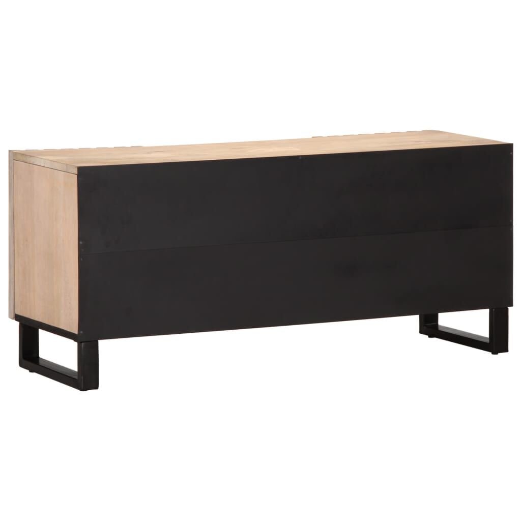 vidaXL Έπιπλο Τηλεόρασης Λευκό 105x34x46 εκ. από Μασίφ Ξύλο Ακακίας