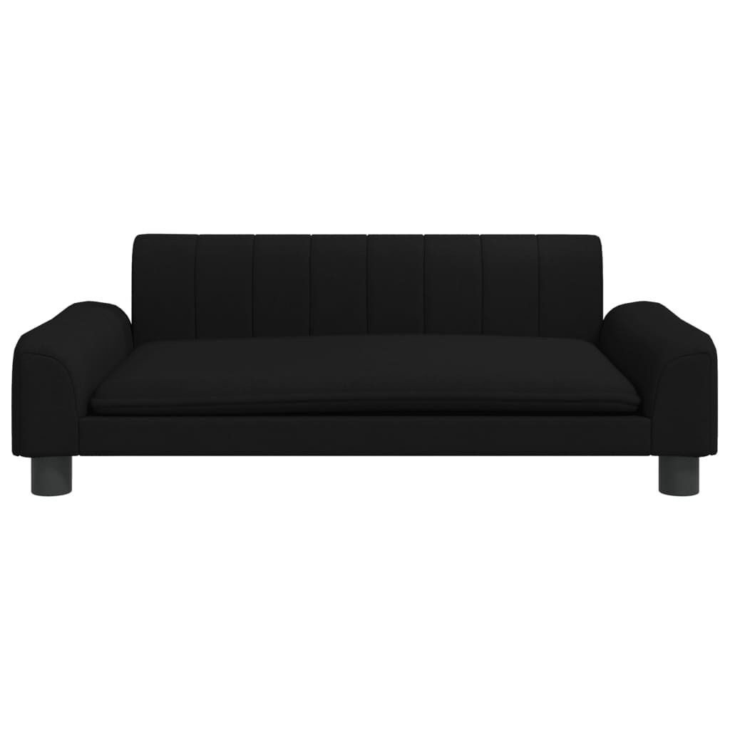 vidaXL Καναπές Παιδικός Μαύρο 90x53x30 εκ. από Ύφασμα