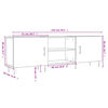 vidaXL Έπιπλο Τηλεόρασης Καπνιστή Δρυς 150x30x50 εκ. Επεξ. Ξύλο