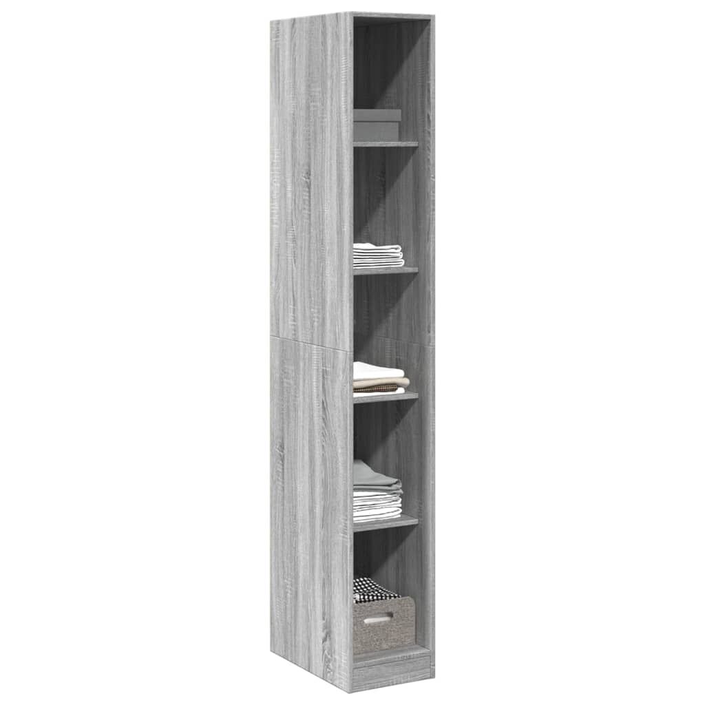 vidaXL Ντουλάπα Γκρι Sonoma 30x50x200 εκ. από Επεξεργασμένο Ξύλο