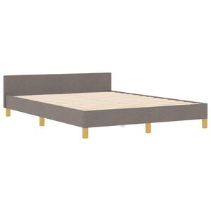 vidaXL Σκελετός Κρεβατιού με κεφαλάρι Taupe 140 x 190 cm ύφασμα