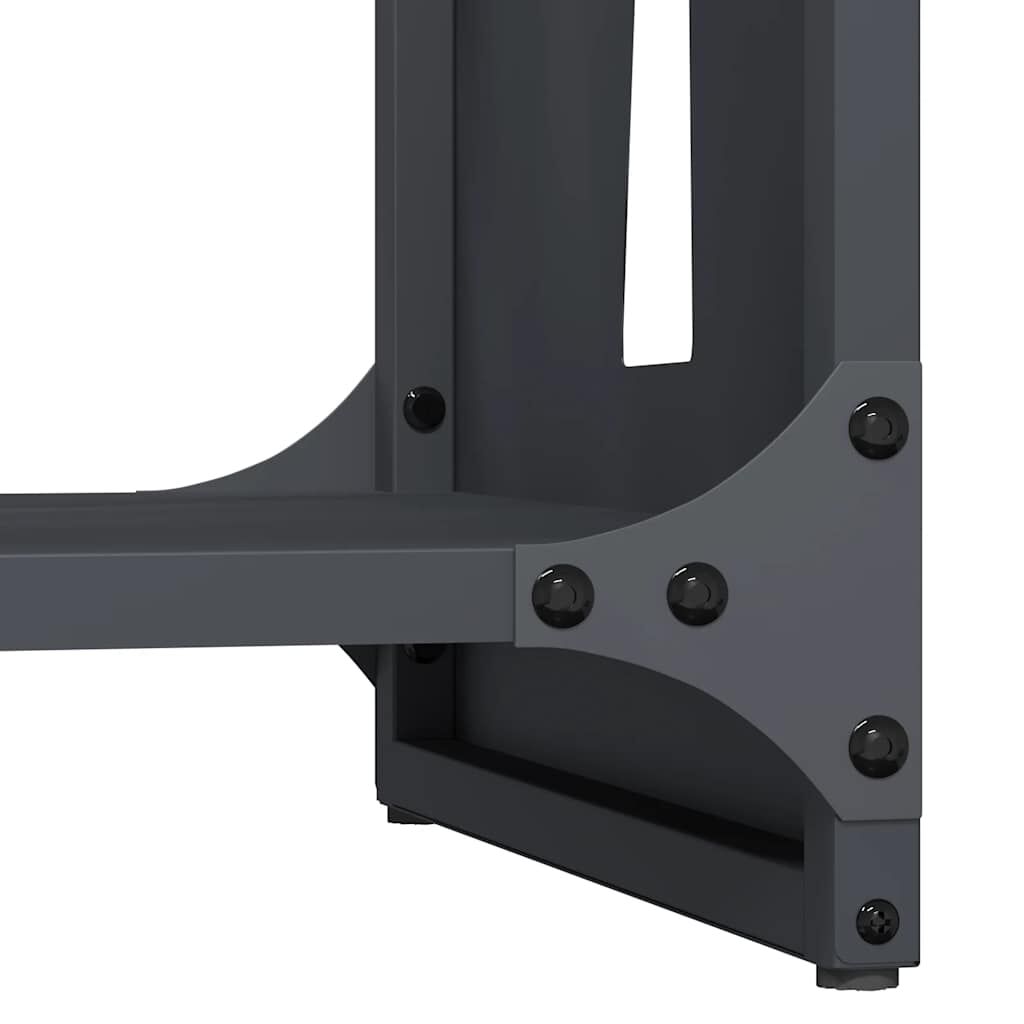 vidaXL Ράφι Καυσόξυλων Ανθρακί 40x30x80 εκ. Χάλυβας ψυχρής έλασης