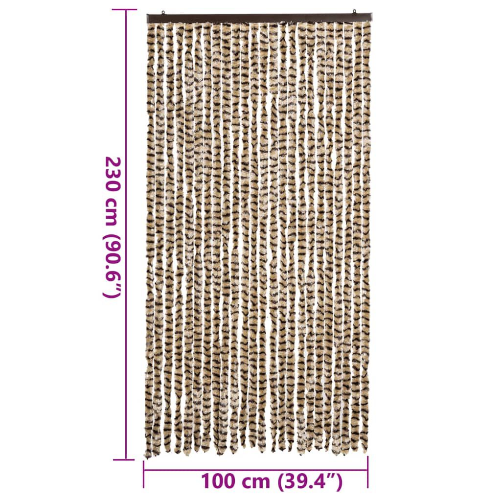 vidaXL Σήτα Εντόμων Μπεζ/ Καφέ 100x230 εκ. από Σενίλ