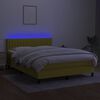 vidaXL &Kappa;&rho;&epsilon;&beta;ά&tau;&iota; Boxspring &mu;&epsilon; &Sigma;&tau;&rho;ώ&mu;&alpha; & LED &Mu;&pi;&lambda;&epsilon; 140x190 &epsilon;&kappa;. &Upsilon;&phi;&alpha;&sigma;&mu;ά&tau;&iota;&nu;&omicron;