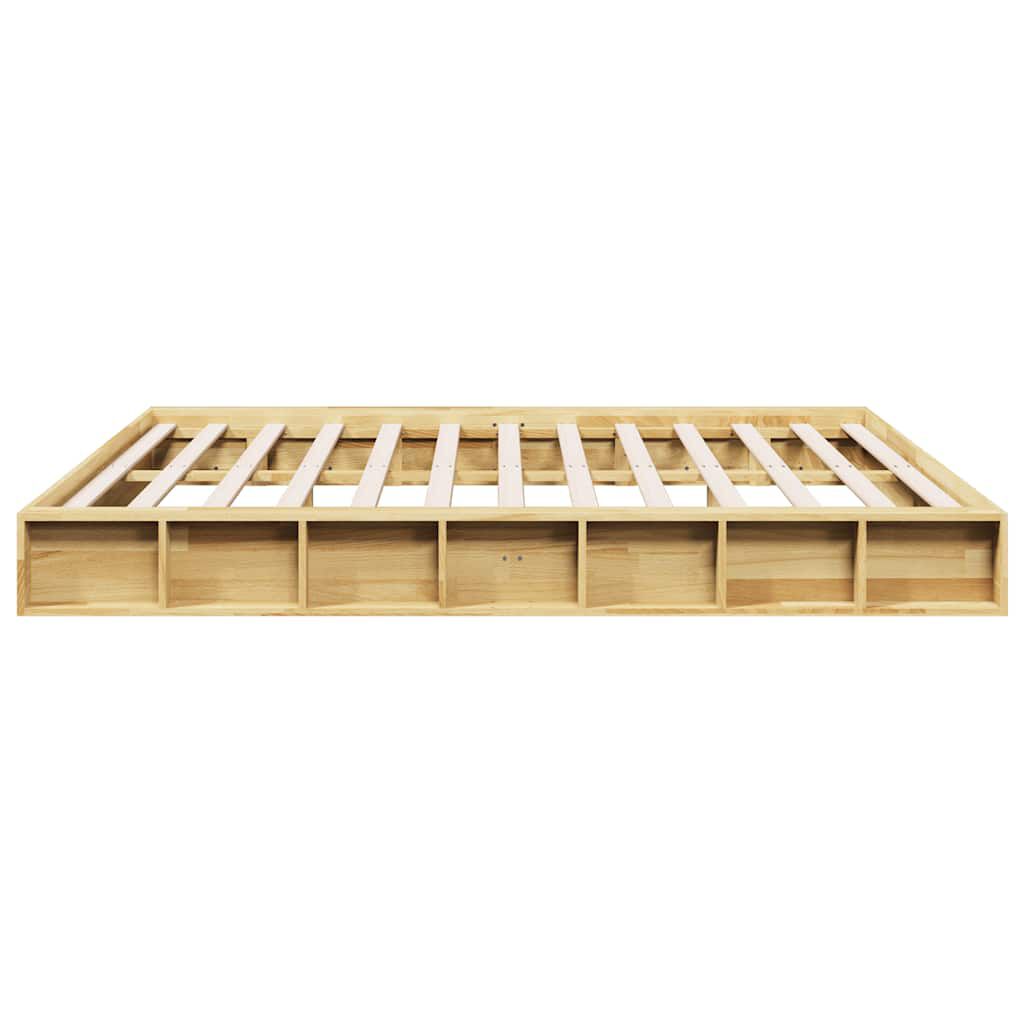 vidaXL Πλαίσιο κρεβατιού χωρίς στρώμα 180x200 cm μασίφ ξύλο δρυς
