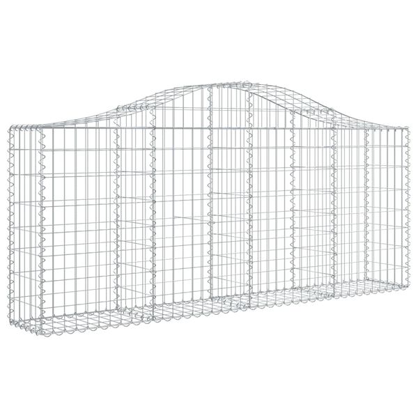 vidaXL Συρματοκιβώτια Τοξωτά 5 τεμ. 200x30x80/100 εκ. Γαλβαν. Ατσάλι