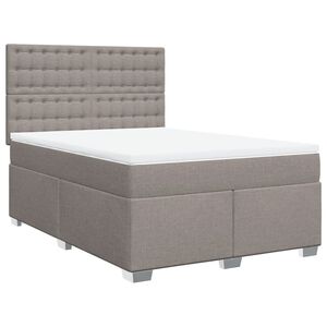 vidaXL &Kappa;&rho;&epsilon;&beta;ά&tau;&iota; Boxspring &mu;&epsilon; &Sigma;&tau;&rho;ώ&mu;&alpha; Taupe 140x200 &epsilon;&kappa;. &Upsilon;&phi;&alpha;&sigma;&mu;ά&tau;&iota;&nu;&omicron;