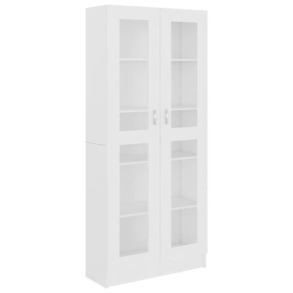 vidaXL Βιτρίνα Λευκή 82,5 x 30,5 x 185 εκ. Επεξ. Ξύλο