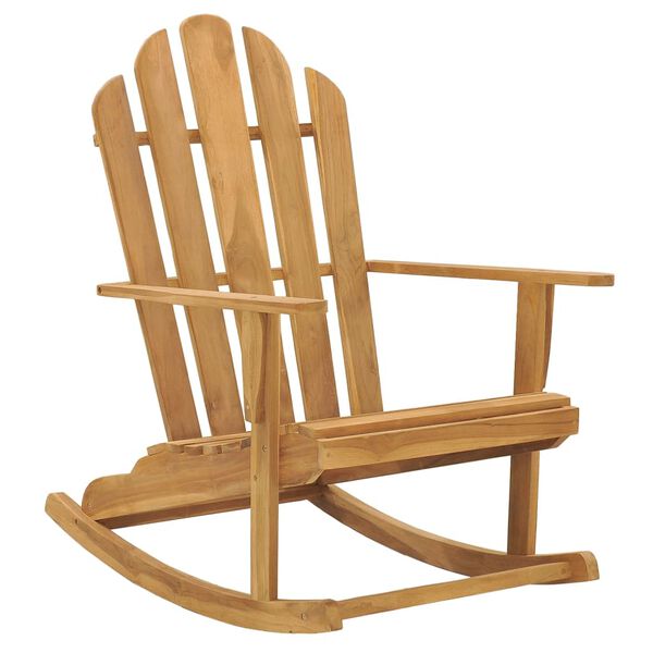 vidaXL Κουνιστή Πολυθρόνα Adirondack από Μασίφ Ξύλο Teak