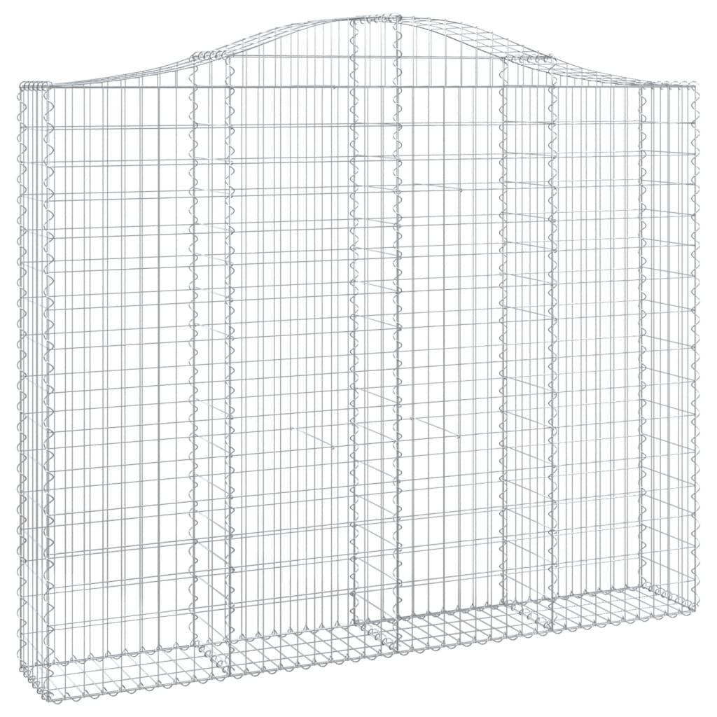 vidaXL Συρματοκιβώτια Τοξωτά 12 τεμ. 200x30x160/180 εκ. Γαλβαν. Ατσάλι