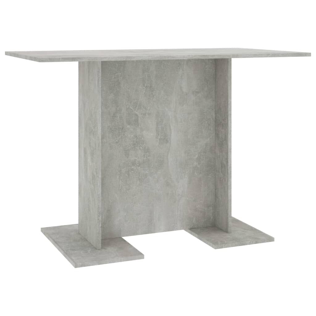vidaXL Τραπεζαρία Γκρι του Σκυροδέματος 110x60x75 εκ. από Επεξ. Ξύλο