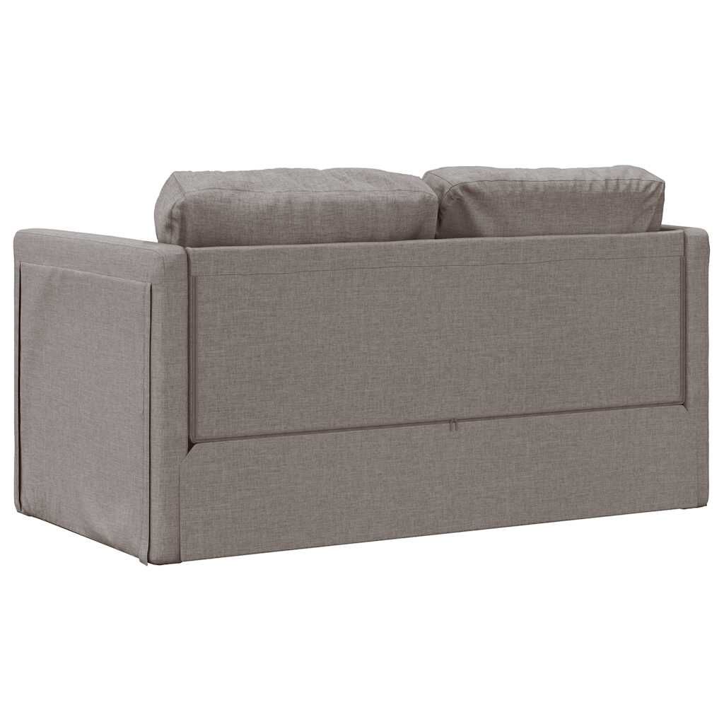 vidaXL Καναπές-Κρεβάτι Δαπέδου 2 σε 1 Taupe 112x174x55 εκ. Ύφασμα