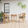 vidaXL Καρέκλες Κήπου 2 pcs Καφέ 63 x 58 x 89 εκ. Μασίφ ξύλο teak