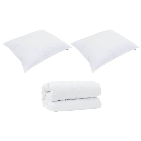 Σετ Κουβέρτας με μαξιλάρι 3 pcs Λευκό 200 x 220 cm Μικροΐνες
