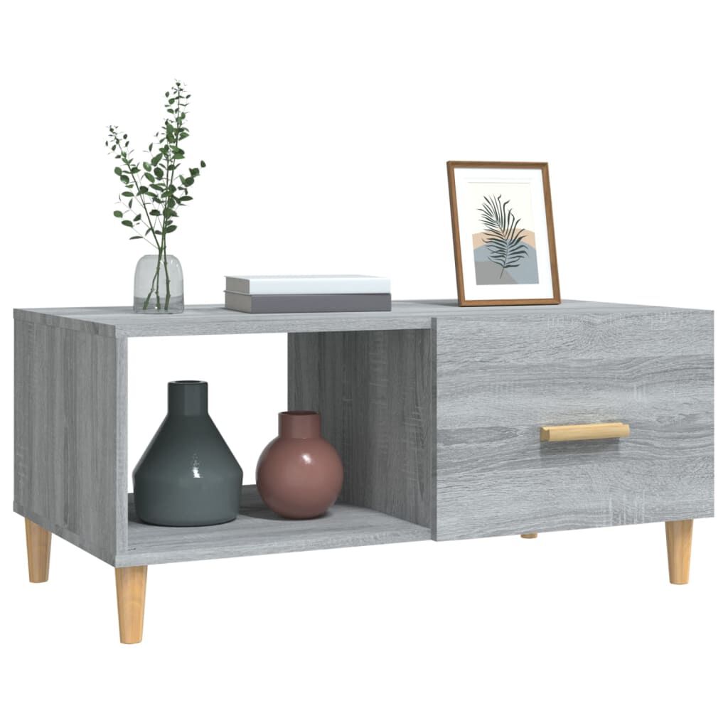 vidaXL Τραπεζάκι Σαλονιού Γκρι Sonoma 89,5x50x40εκ. Επεξεργασμένο Ξύλο
