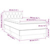 vidaXL Κρεβάτι Boxspring με Στρώμα & LED Σκ.Καφέ 80x200 εκ. Υφασμάτινο