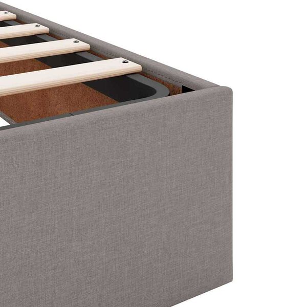 vidaXL Σκελετός Κρεβατιού με αποθήκευση Taupe 160 x 200 cm ύφασμα