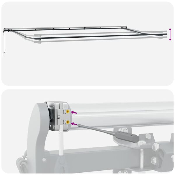 vidaXL Τέντα Πτυσσόμενη Αυτόματη Καφέ 600x300 εκ.