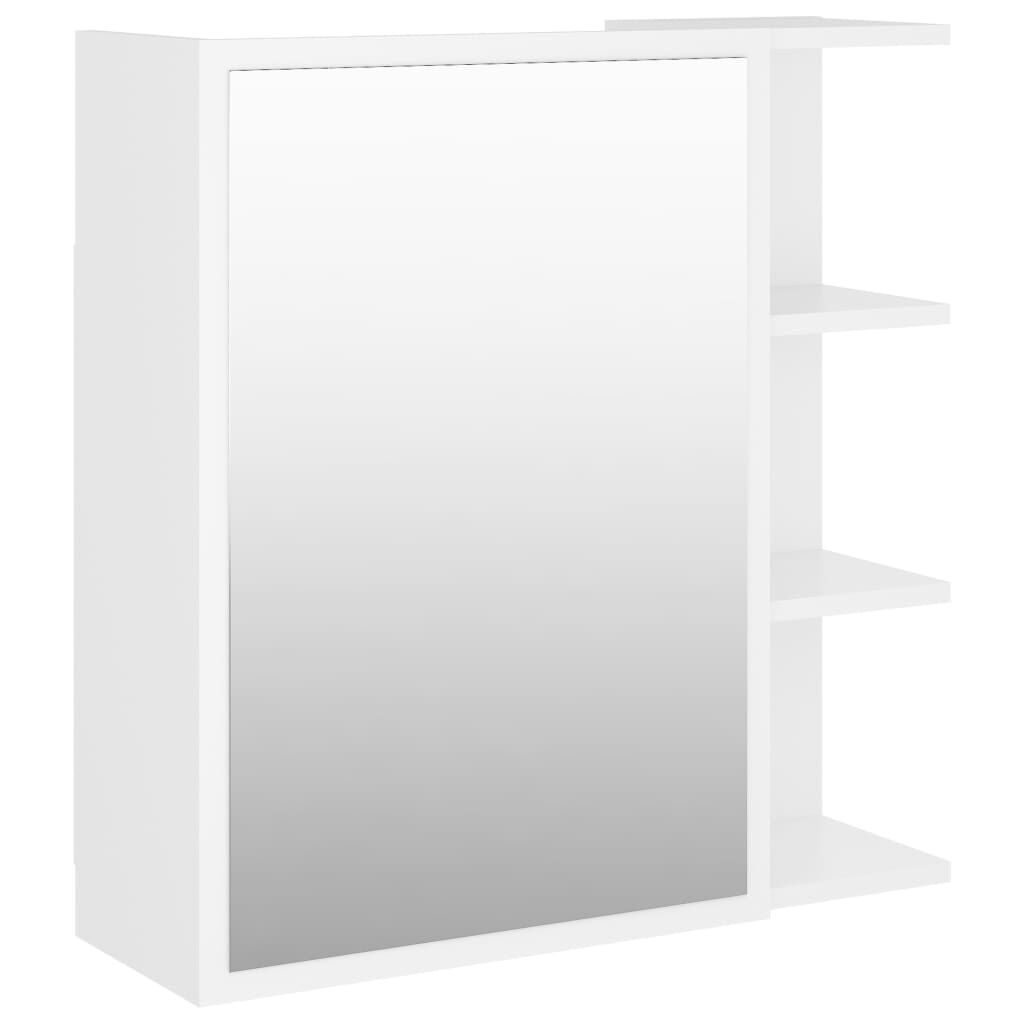vidaXL Καθρέφτης Μπάνιου Λευκός 62,5 x 20,5 x 64 εκ. από Επεξ. Ξύλο
