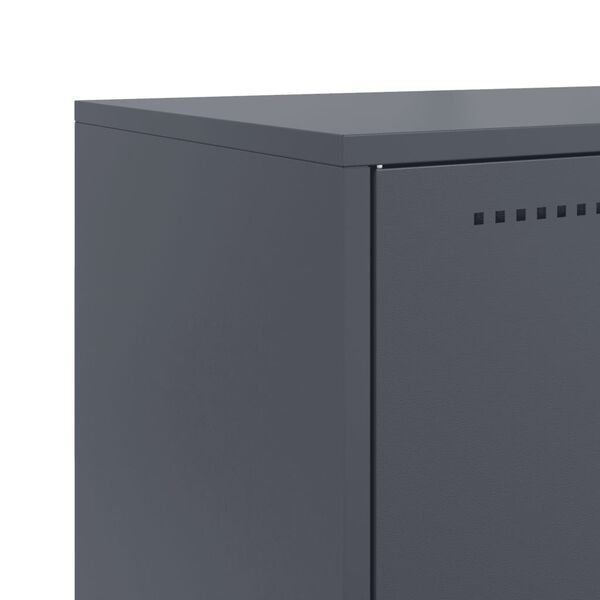 vidaXL Μπουφές Ανθρακί 68,5x38,5x107 εκ. από Ατσάλι