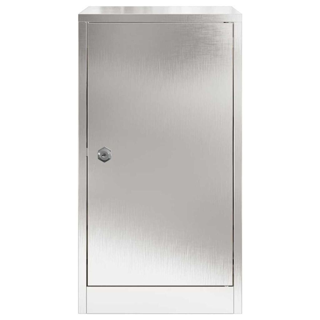 vidaXL γραμματοκιβώτιο Μαύρο 30 x 23 x 55 εκ. Ανοξείδωτο ατσάλι