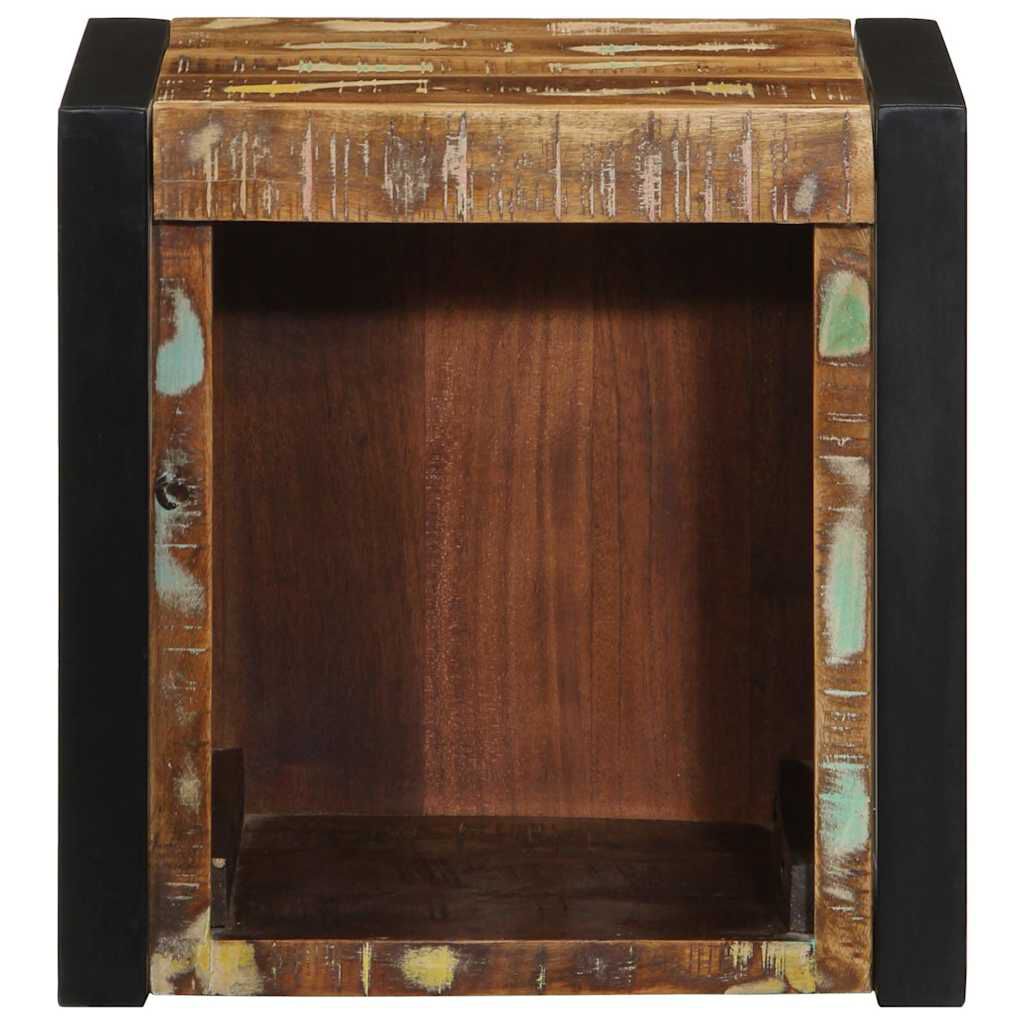 vidaXL Κομοδίνο Πολύχρωμο 40x35x40 cm Στερεό ξύλο αναγεννημένο