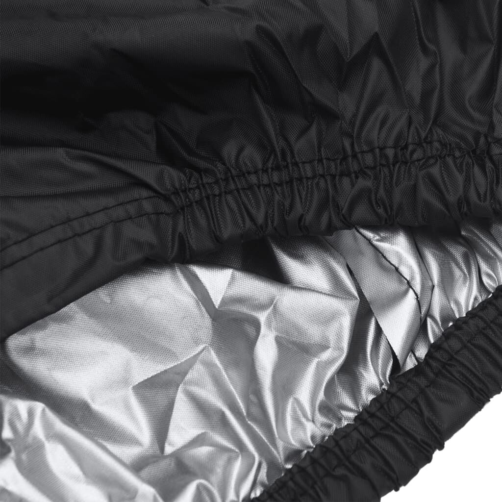 vidaXL Κουκούλα Μηχανής Μαύρη 245x105x125 εκ. Ύφασμα Oxford 210D