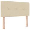 vidaXL Κρεβάτι box spring με στρώμα με στρώμα Κρεμ 80 x 200 cm ύφασμα