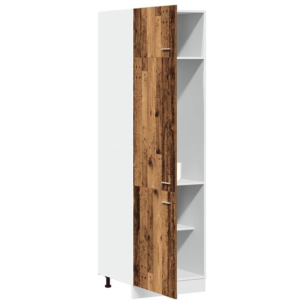 vidaXL Ντουλάπι ψυγείου Lyon Παλιό ξύλο 60x57x207 εκ.
