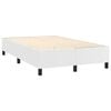 vidaXL Κρεβάτι Boxspring με Στρώμα Λευκό 120x190εκ.από Συνθετικό Δέρμα