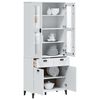 vidaXL Ντουλάπι Ψηλό VIKEN Λευκός 80x40x190 εκ. από Μασίφ Ξύλο Πεύκου