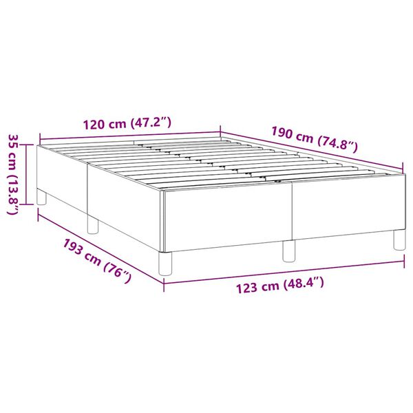 vidaXL Πλαίσιο Κρεβατιού χωρίς στρώμα Taupe 120x190 εκ. Υφασμάτινο