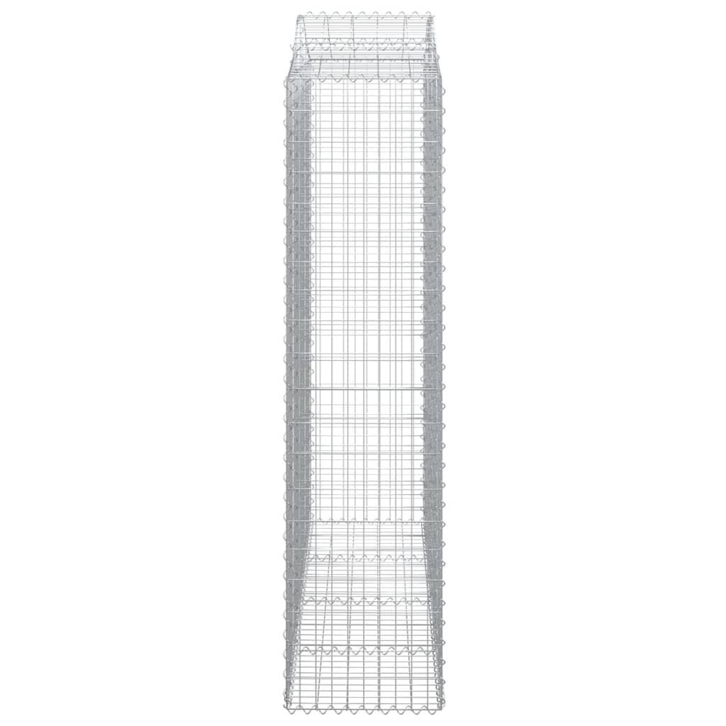 vidaXL Συρματοκιβώτια Τοξωτά 4 τεμ. 200x50x200/220 εκ. Γαλβαν. Ατσάλι