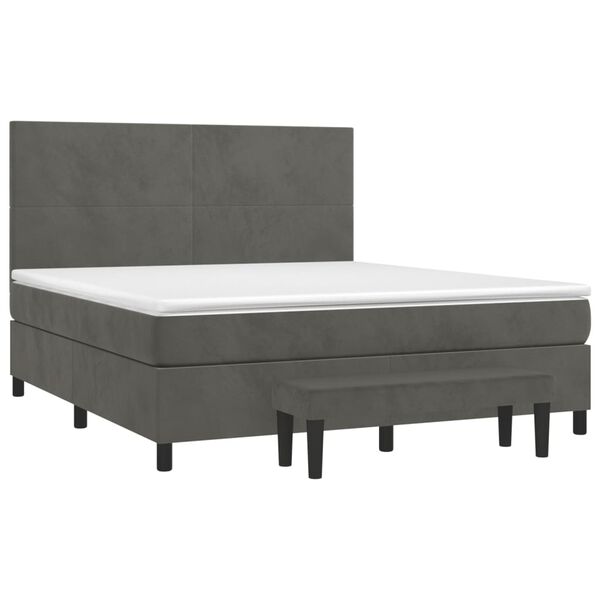 vidaXL &Kappa;&rho;&epsilon;&beta;ά&tau;&iota; Boxspring &mu;&epsilon; &Sigma;&tau;&rho;ώ&mu;&alpha; &Sigma;&kappa;&omicron;ύ&rho;&omicron; &Gamma;&kappa;&rho;&iota; 160x200 &epsilon;&kappa;. &Beta;&epsilon;&lambda;&omicron;ύ&delta;&iota;&nu;&omicron;