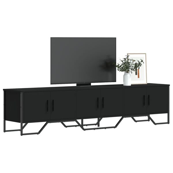 vidaXL Έπιπλο Τηλεόρασης Μαύρο 180x34x41 εκ. από Επεξεργ. Ξύλο