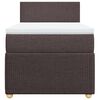 vidaXL Κρεβάτι Boxspring με Στρώμα Σκούρο Καφέ 90x200 εκ. Υφασμάτινο