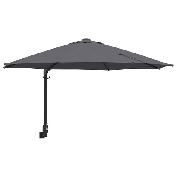 vidaXL Ομπρέλα Κήπου Ανθρακί και Μαύρο 248 x 248 x 148 εκ