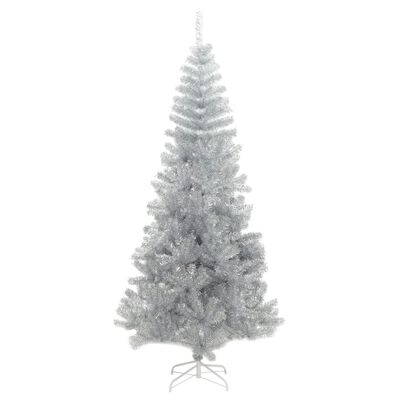 vidaXL Χριστουγεννιάτικο Δέντρο Τεχνητό με Βάση Ασημί 180 εκ. PET