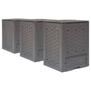 vidaXL &Kappa;&omicron;&mu;&pi;&omicron;&sigma;&tau;&omicron;&pi;&omicron;&iota;&eta;&tau;έ&sigmaf; 3 &tau;&epsilon;&mu;. &Kappa;&alpha;&phi;έ 60x60x83 &epsilon;&kappa;. 900 L &Pi;&lambda;&alpha;&sigma;&tau;&iota;&kappa;ό &Rho;&alpha;&tau;ά&nu;