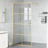 vidaXL Τοίχος Ντους Walk-in Χρυσό 100 x 195 cm σκληρυμένο γυαλί