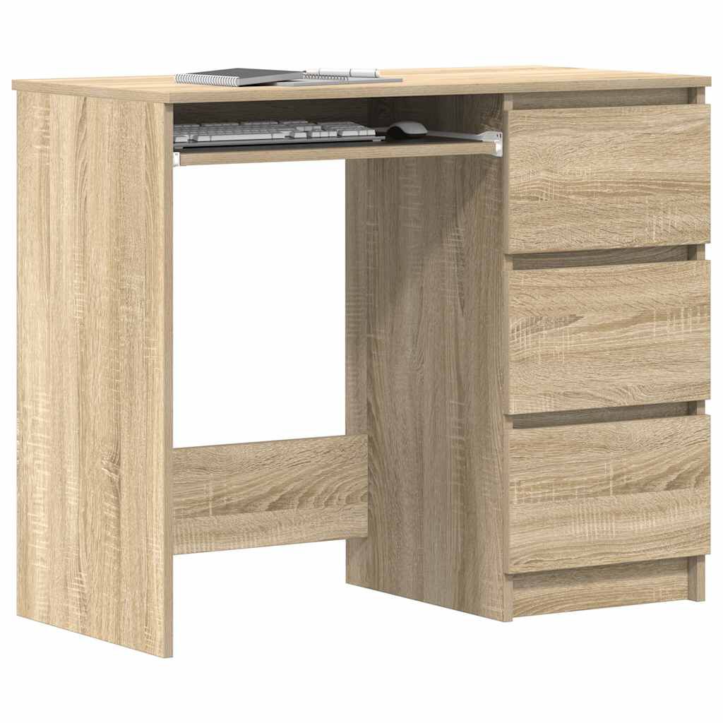 vidaXL Γραφείο Χρώμα Sonoma Δρυς 90 x 45 x 76 εκ. από Επεξ. Ξύλο