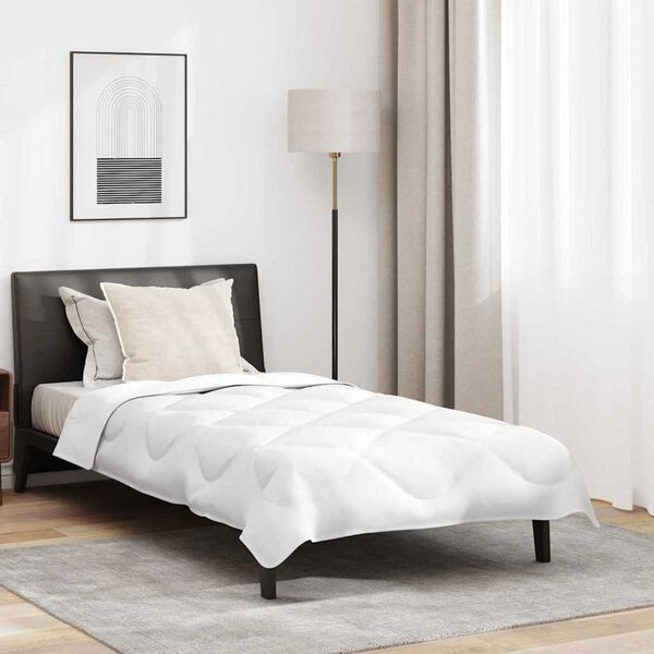 vidaXL Σετ Κουβέρτας με μαξιλάρι 2 pcs Λευκό 155 x 220 cm Μικροΐνες